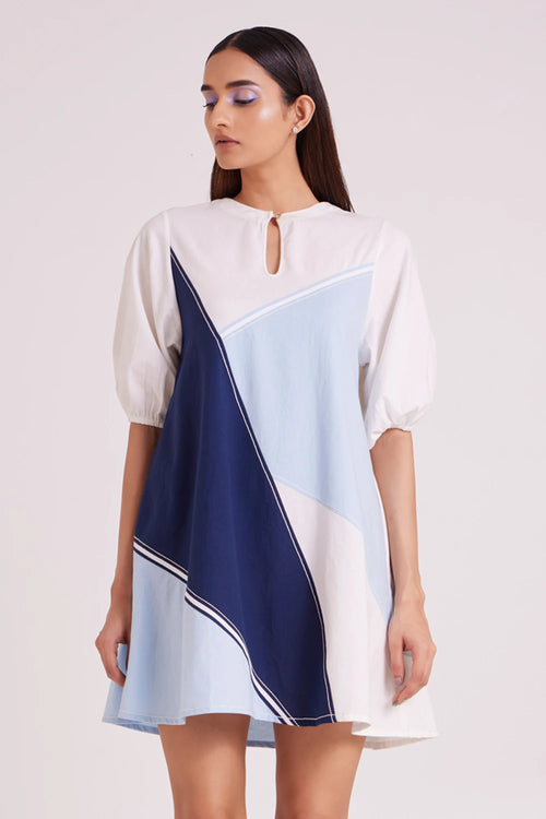 Juno Segmented Tide Short Dress