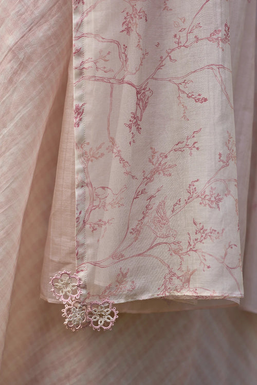 Once-Upon-a-Garden Pink Dupatta