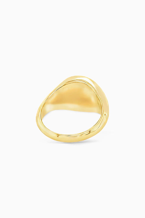 Golden Strip Signet Ring