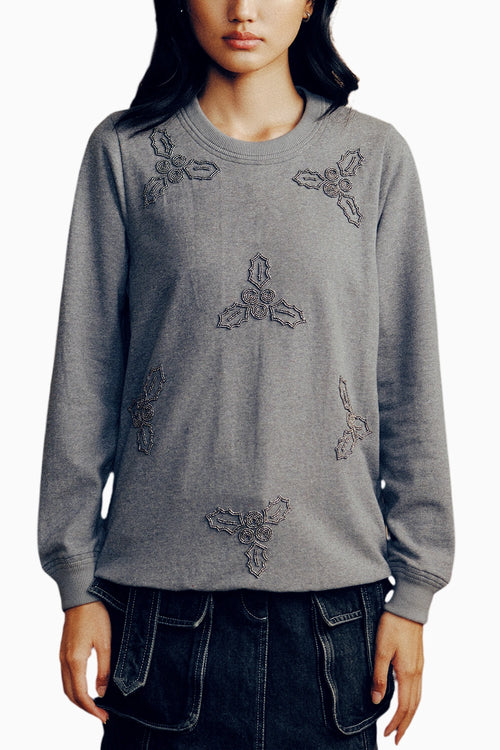 Grey Mistletoe Sweatshirt