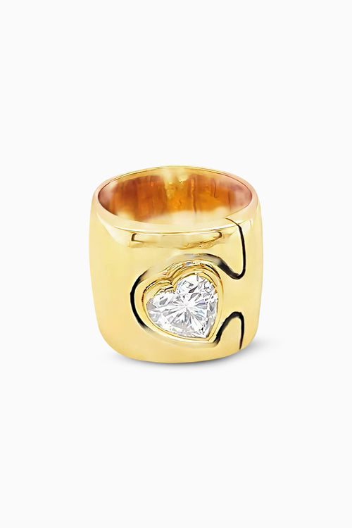 Heart of Gold Statement Ring