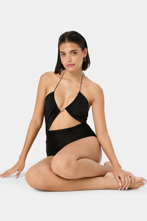 Obsidian Drift One Piece Swimsuit