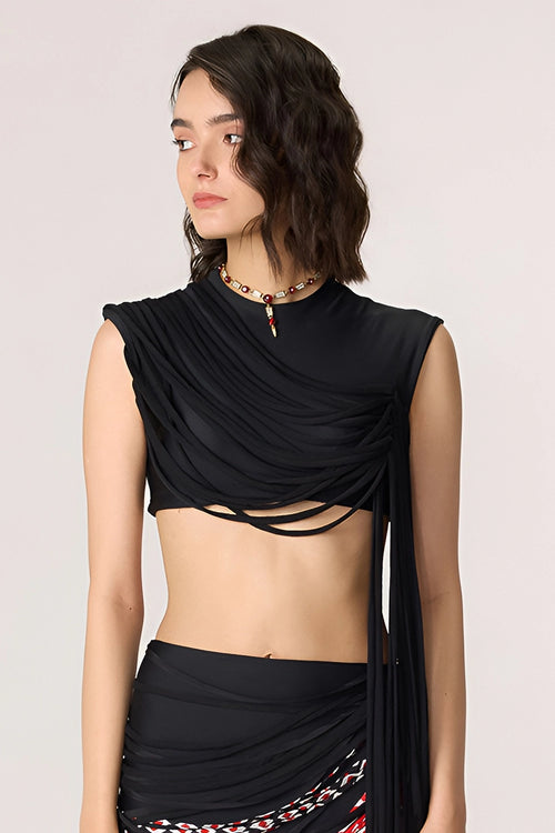 Melia Black Blouse
