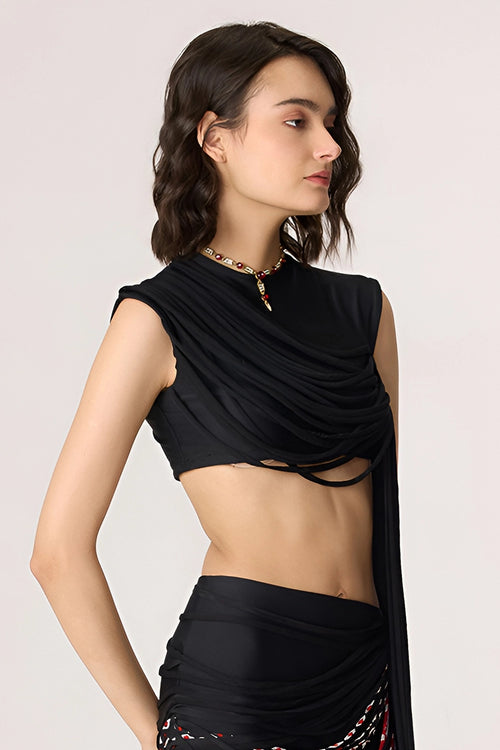 Melia Black Blouse