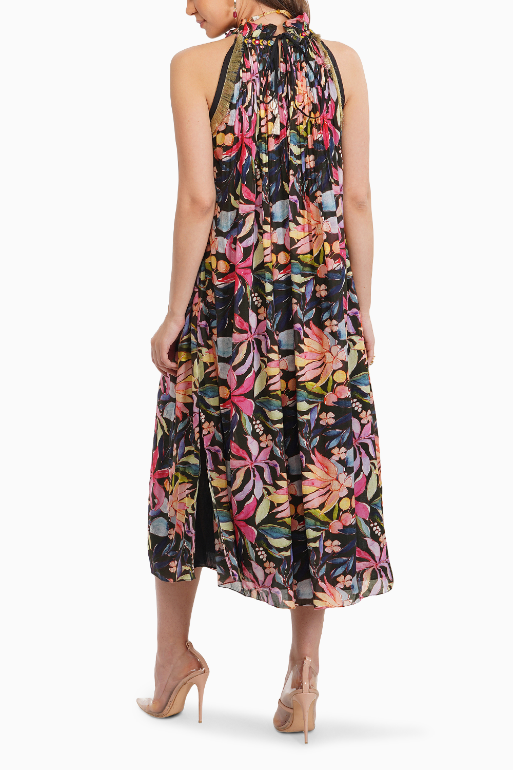 Tropical Flower Printed Dress