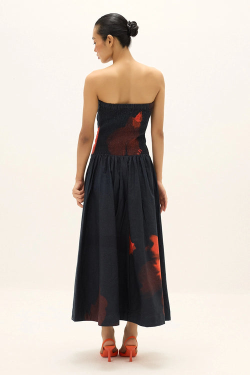 Black Red Nubra Dress
