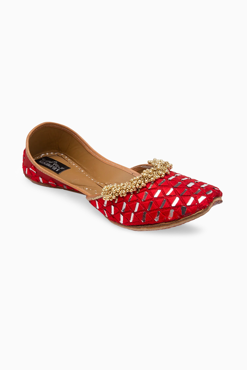 Mirror Love Red Juttis