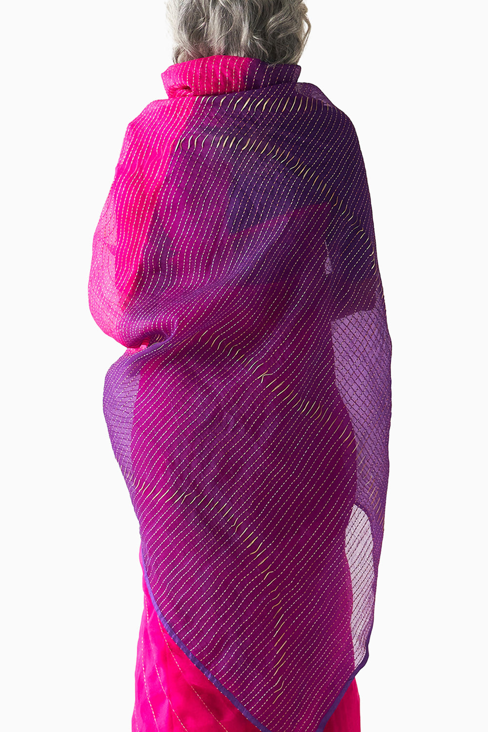 Purple Rani Native Metal Saree