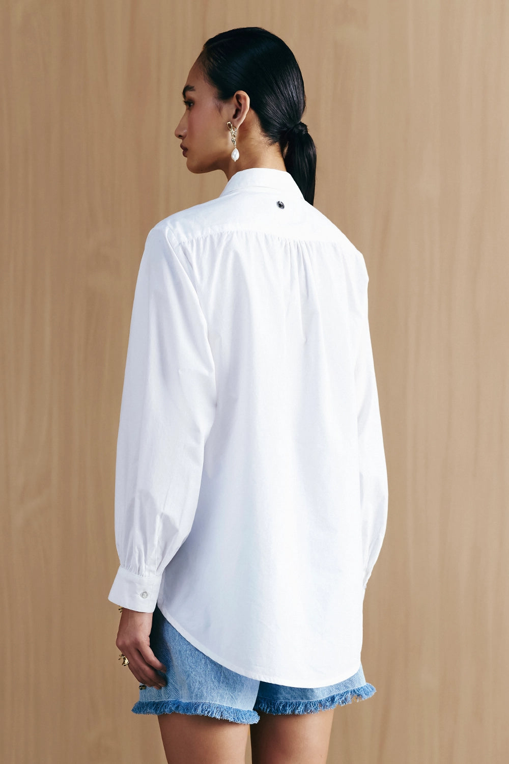 White White Embellished Shirt