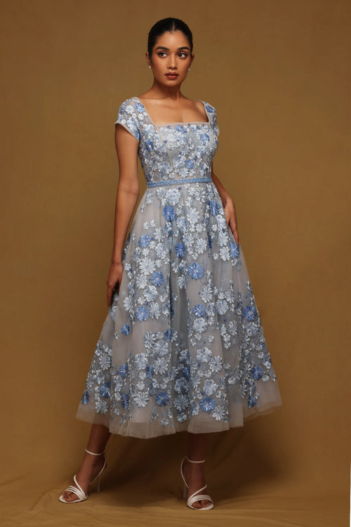 Bunch Floral Midi with Belt