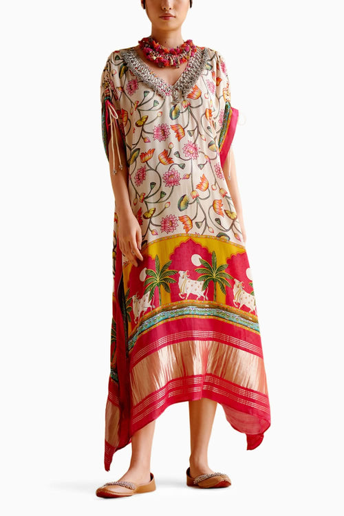 Linus Fushia Printed Kaftan