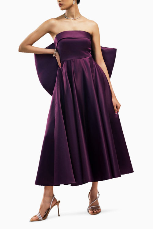 Esther Strapless Dress With A Bow