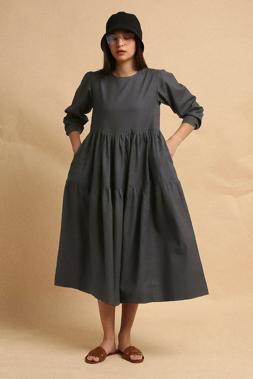 Ash Gray Rib Vasara Dress