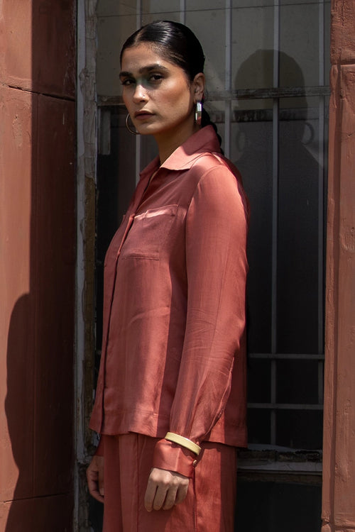 Salmon Pink Comfort Shirt