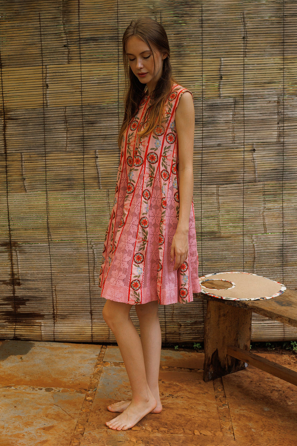 Cloud Pink Whisper Panel Dress