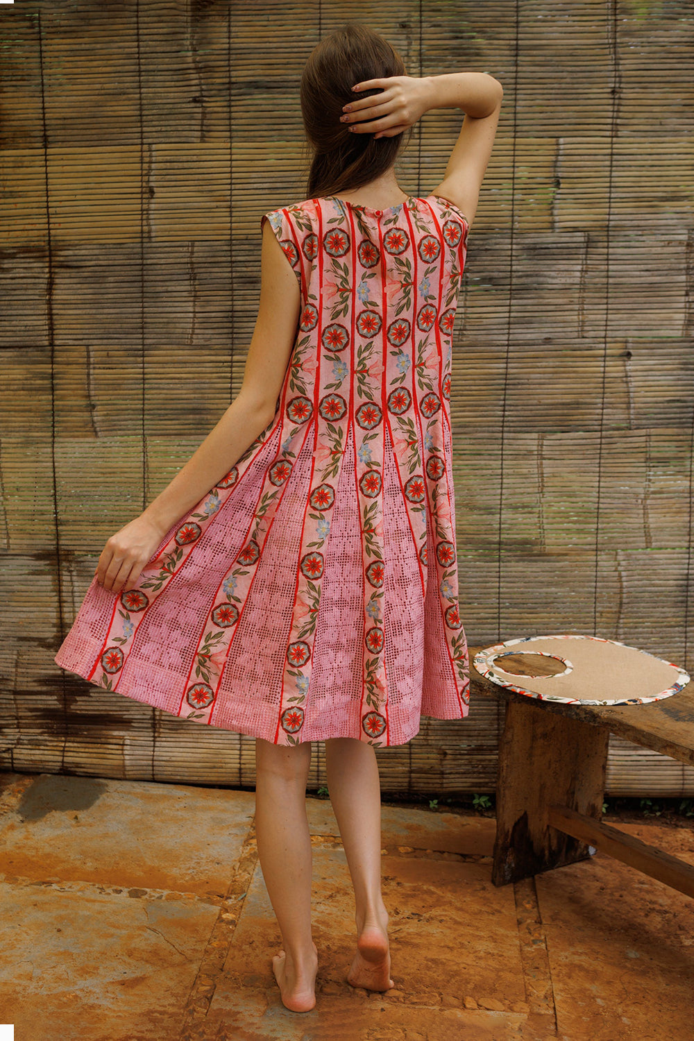 Cloud Pink Whisper Panel Dress