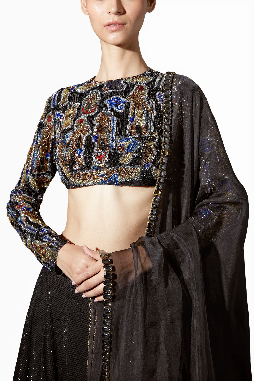 Figurine Flow Lehenga Set