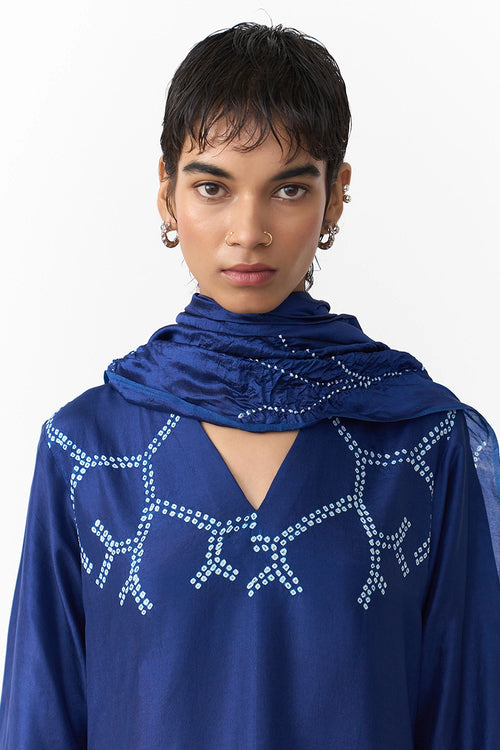 Badra Navy Dupatta