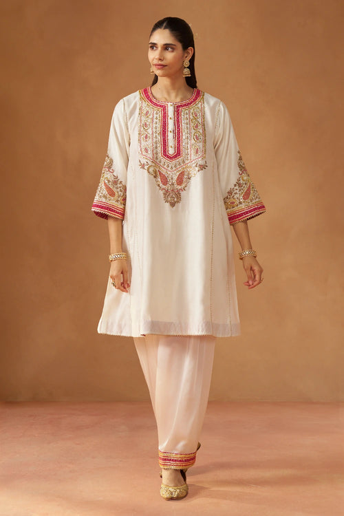 Zimal Daisy Ivory Chauga with Salwar