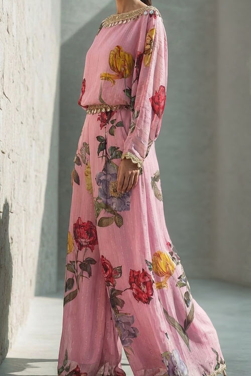 Astra Floral Sharara Set