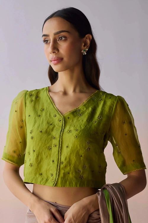 StarBloom Leaf Green Blouse