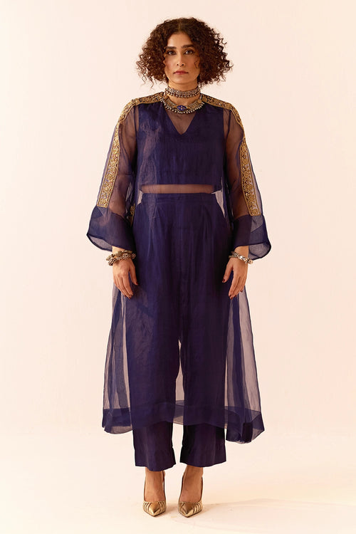 Navy Blue Kurta Set