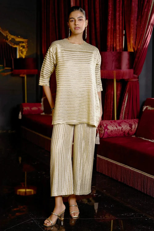 Metallic Embroidered Set