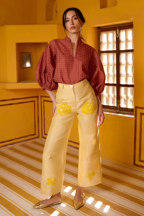 Clay Organza Blouse