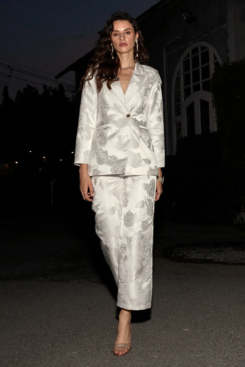 Ivory Brocade Pant