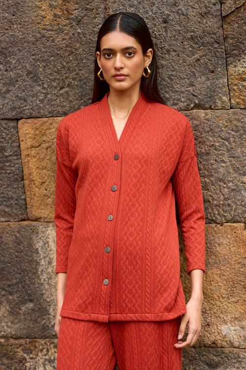 Rust Knit Top