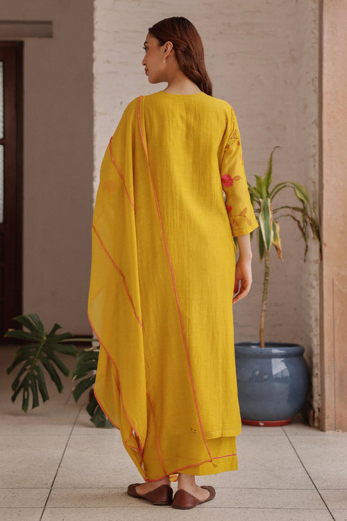 Canary Bloom Kurta Set