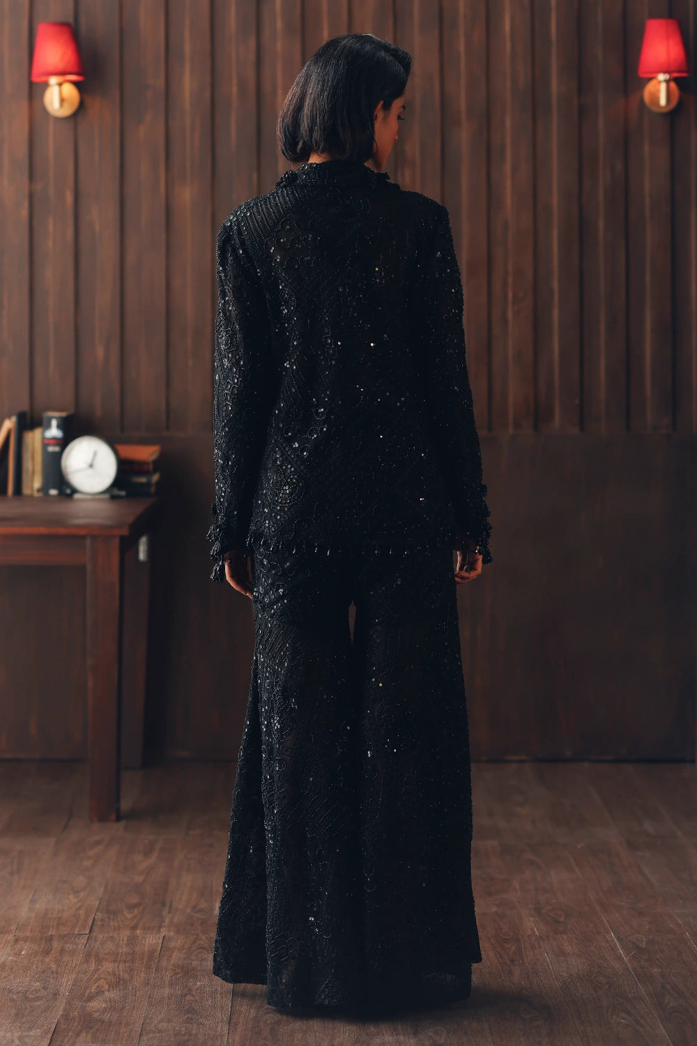 Fasana Midhnight Black Bootcut Pants