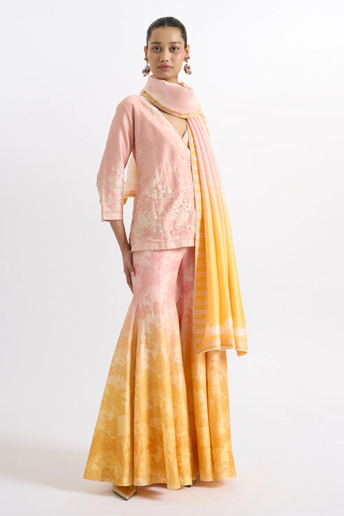 Gilded Dusk Sharara Set
