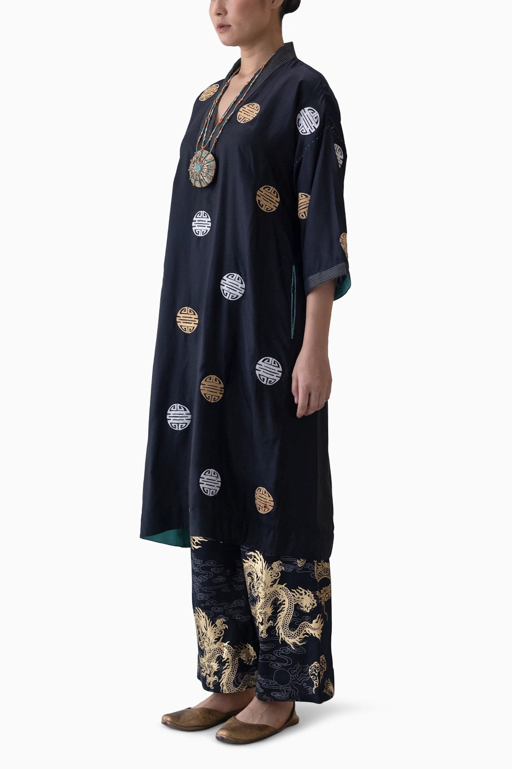 Black Daido Kaftan