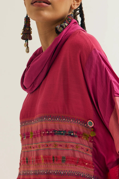 Plumaria Fuchsia Peach Co-ord Set
