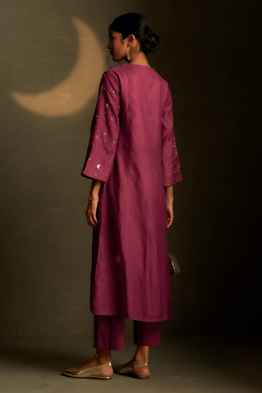 Twilight Magenta Double Yoke Kurta Set