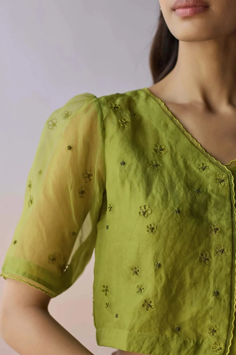 StarBloom Leaf Green Blouse