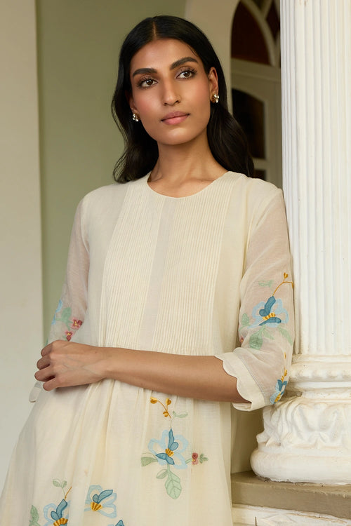 Ivory Applique Cotton Co-ord Set