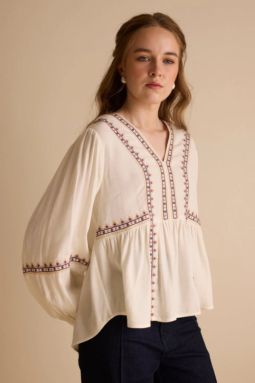 Aria Embroidered Blouse