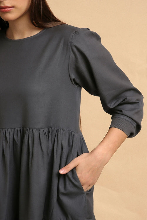 Ash Gray Rib Vasara Dress