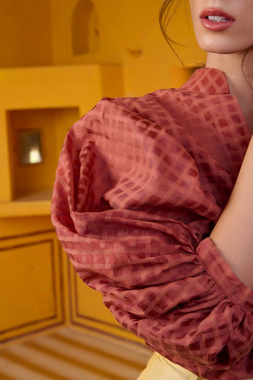 Clay Organza Blouse