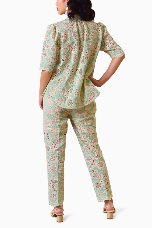 Mint Lace Elegance Co-ord Set