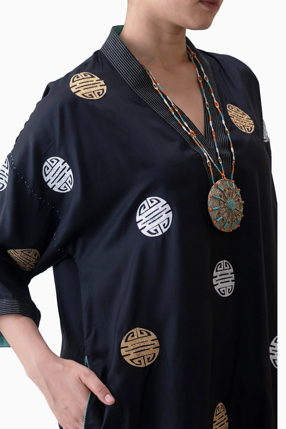 Black Daido Kaftan