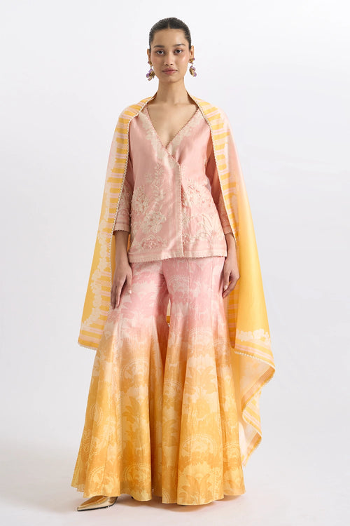 Gilded Dusk Sharara Set