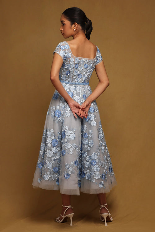 Bunch Floral Midi with Belt