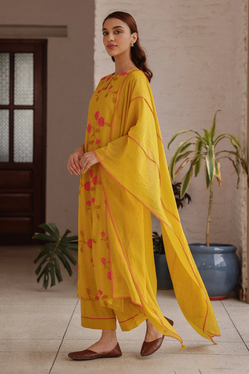 Canary Bloom Kurta Set