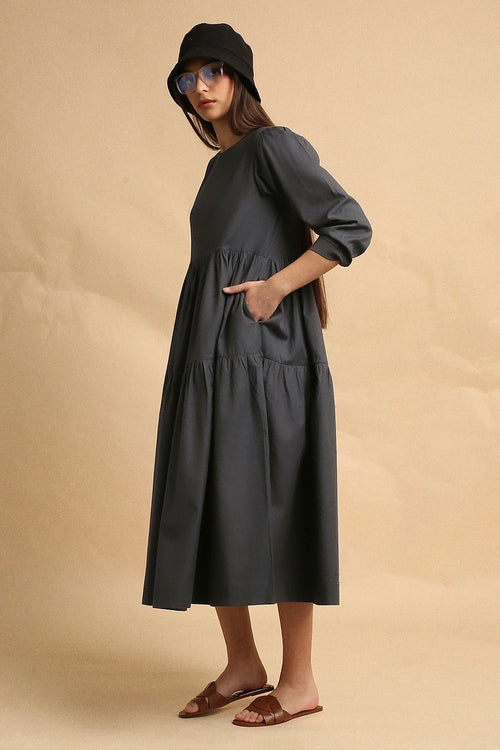 Ash Gray Rib Vasara Dress