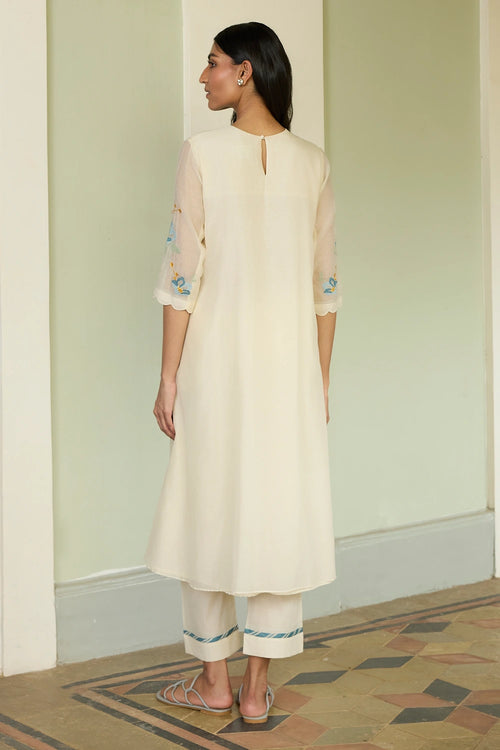 Ivory Applique Cotton Co-ord Set