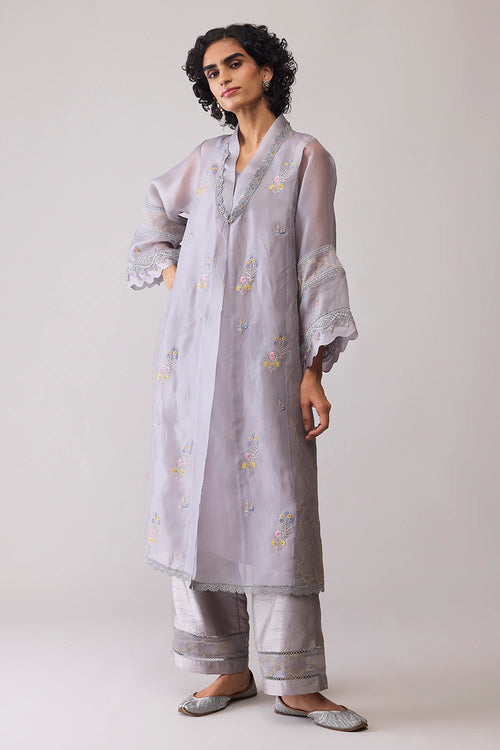 Ambreen Grey Kurta Set