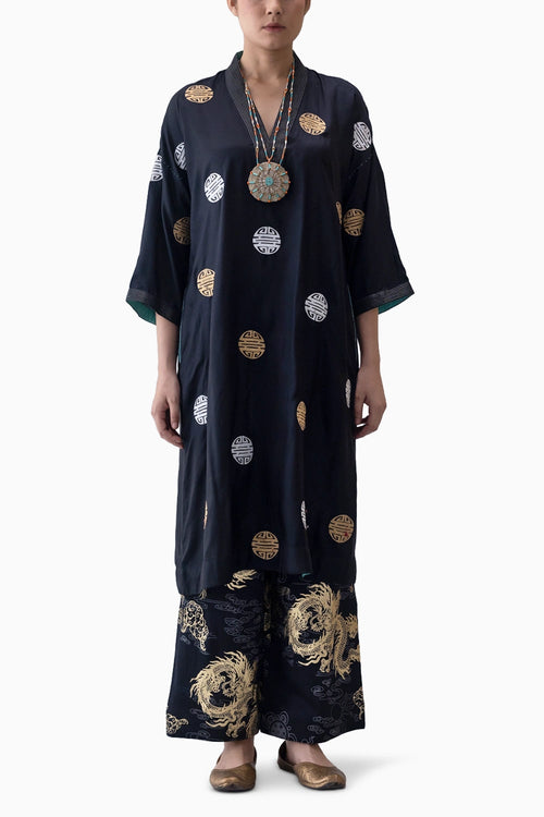 Black Daido Kaftan